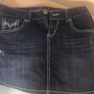 Jean mini skirt